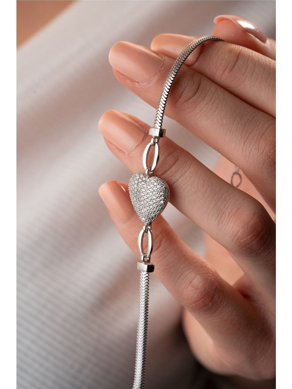 Nisan Ketten und Armband Set, 925 Sterling Silber Damen Armband – Herz-Desi günstig online kaufen