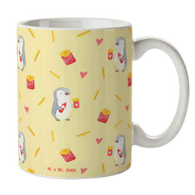 Mr. & Mrs. Panda Tasse Pinguin Pommes - Gelb - Geschenk, Freund, Geschenk für Partner, Porze, Keramik