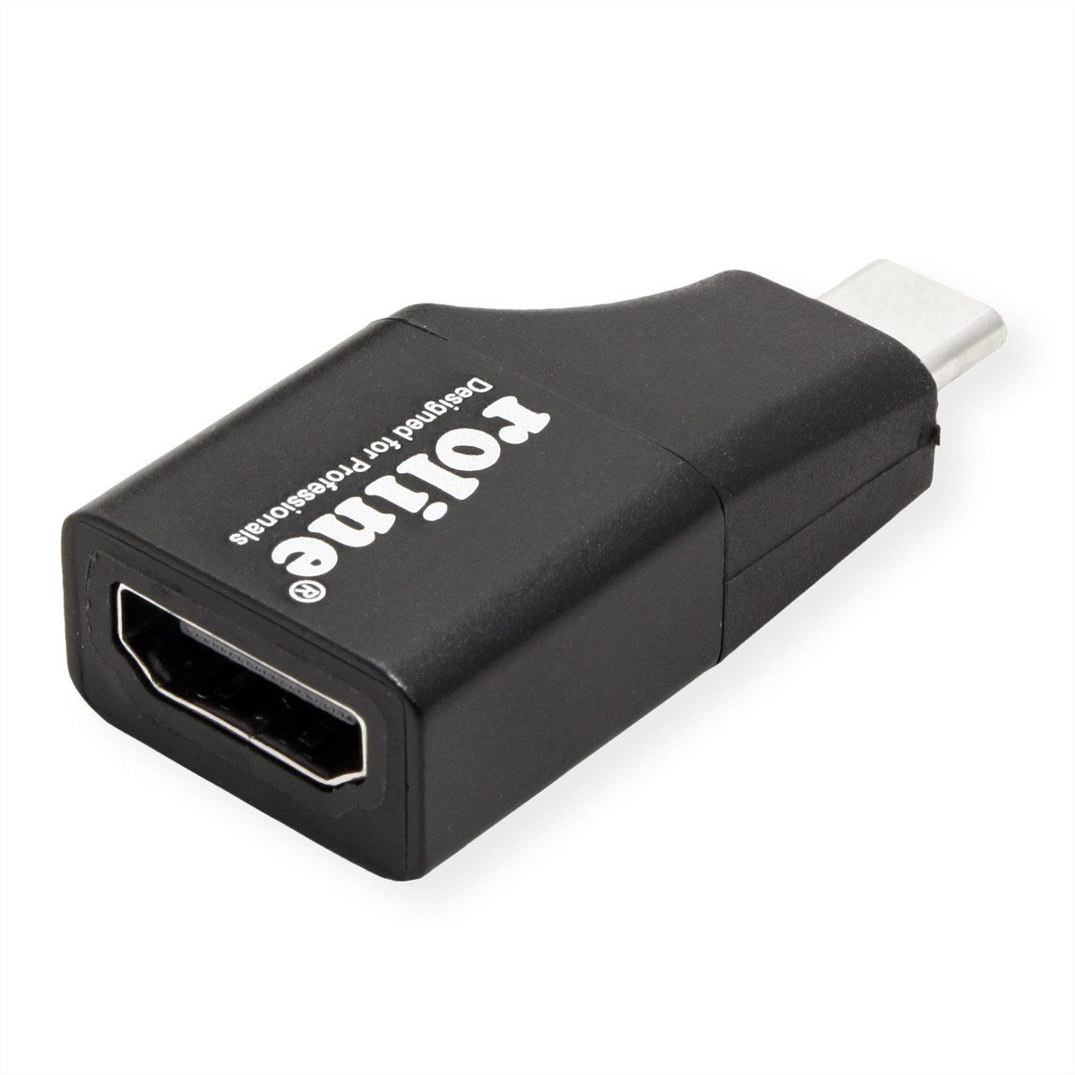 ROLINE Display Adapter USB Typ C - HDMI 4K Audio- & Video-Adapter USB Typ C (USB-C) Männlich (Stecker) zu HDMI Typ A Weiblich (Buchse)