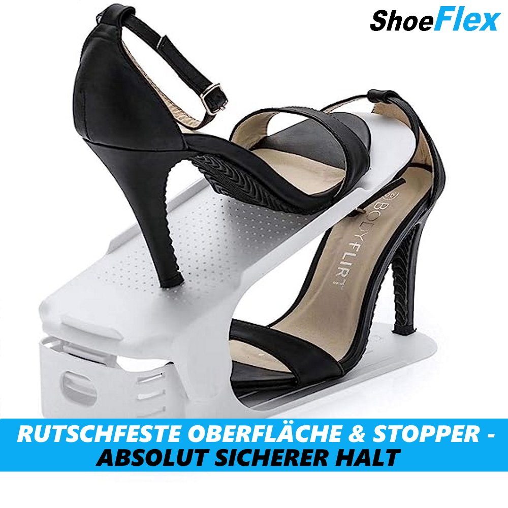 MAVURA Schuhordner Schuhschrank im mehr Set Schuhregal! Schuhhalter für ShoeFlex Schuhorganizer Schuhstapler Regal, 50% 6er Schuhstapler Platz
