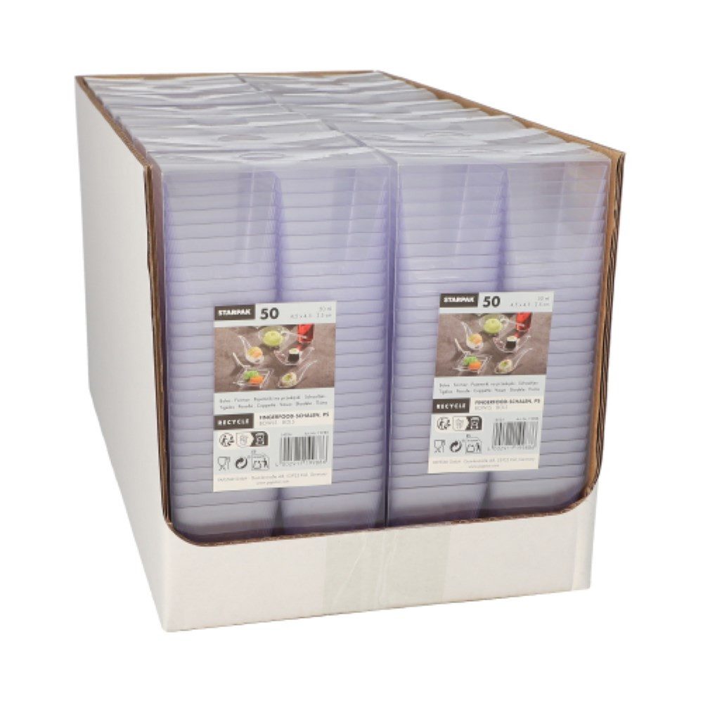 Starpak Schale 50 Fingerfood - Schalen, PS eckig 50ml 5cm x 4,5cm x 4,5cm glasklar – Bild 4 von 4
