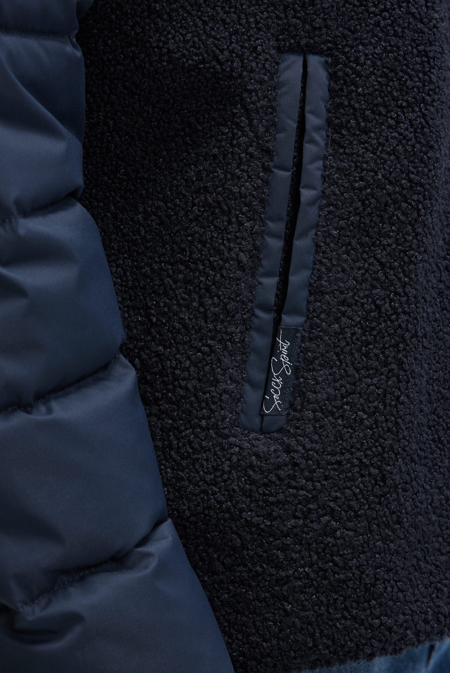 SOCCX Fleecejacke mit Windbreaker-Bündchen
