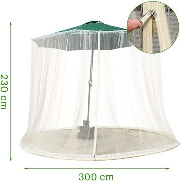 XDeer Moskitonetz Schirmmückennetz,Terrassenschirm-Netz,Outdoor Moskitonetz, Verstellbar,mit Polyester-Netz und befüllbarer Basis
