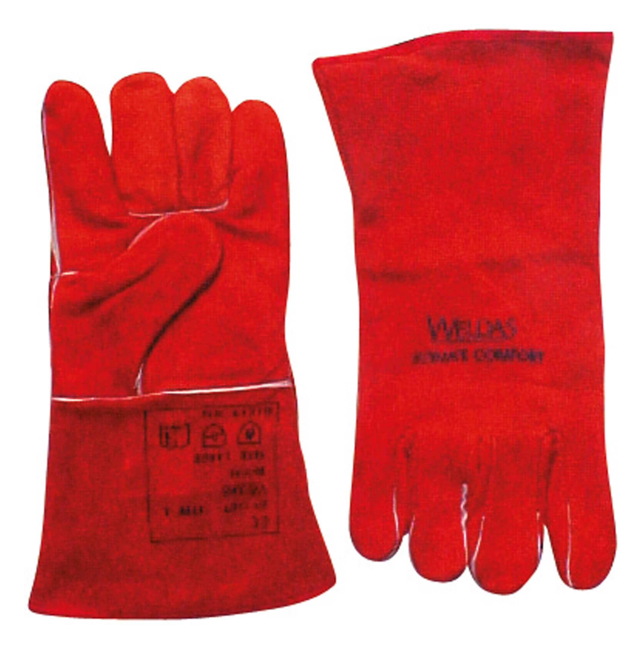Weldas Schweißerhandschuhe Rot 1Paar