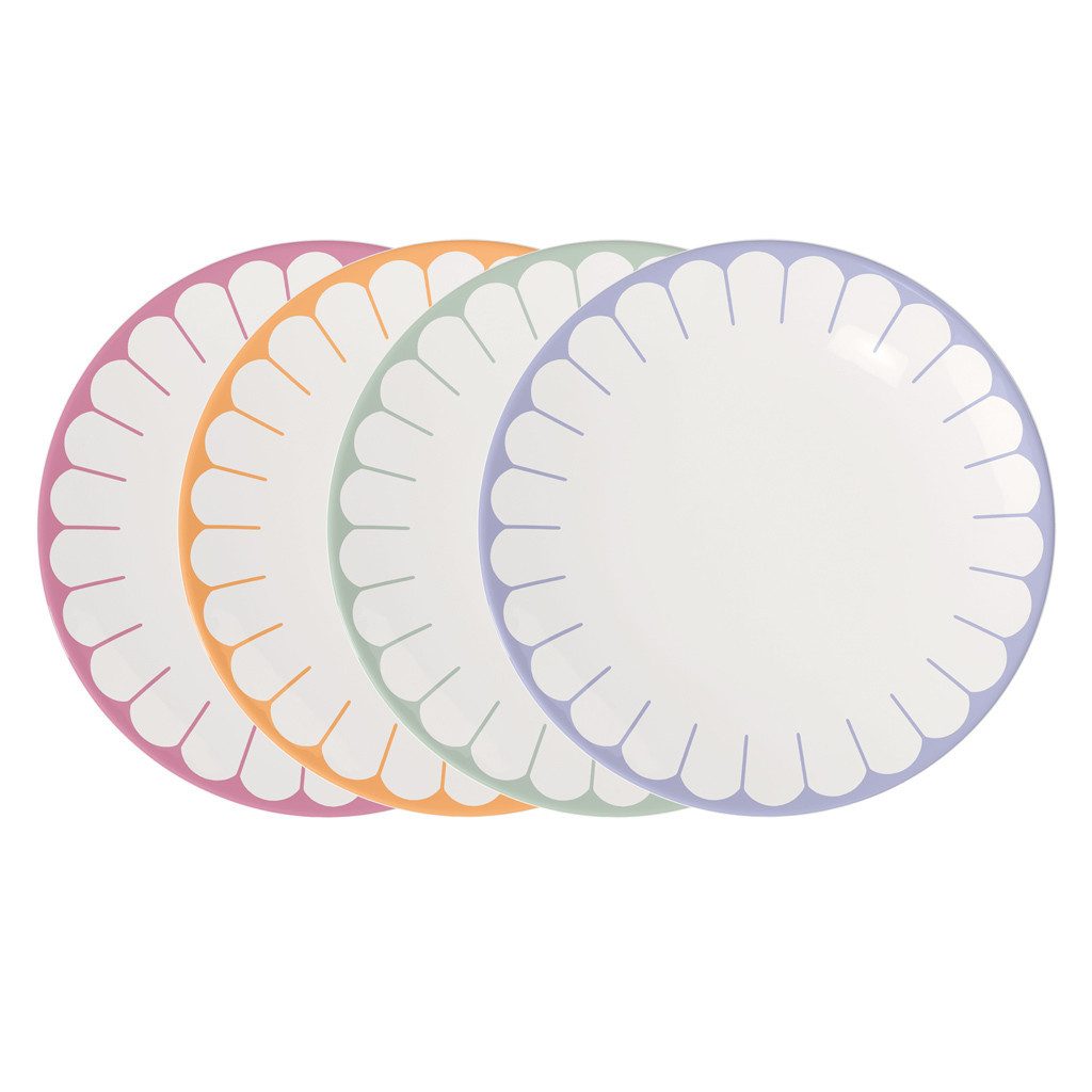 Villeroy & Boch Speiseteller Fleur couleur Speiseteller 4tlg. 26,5x26,5x3cm, (4 St)