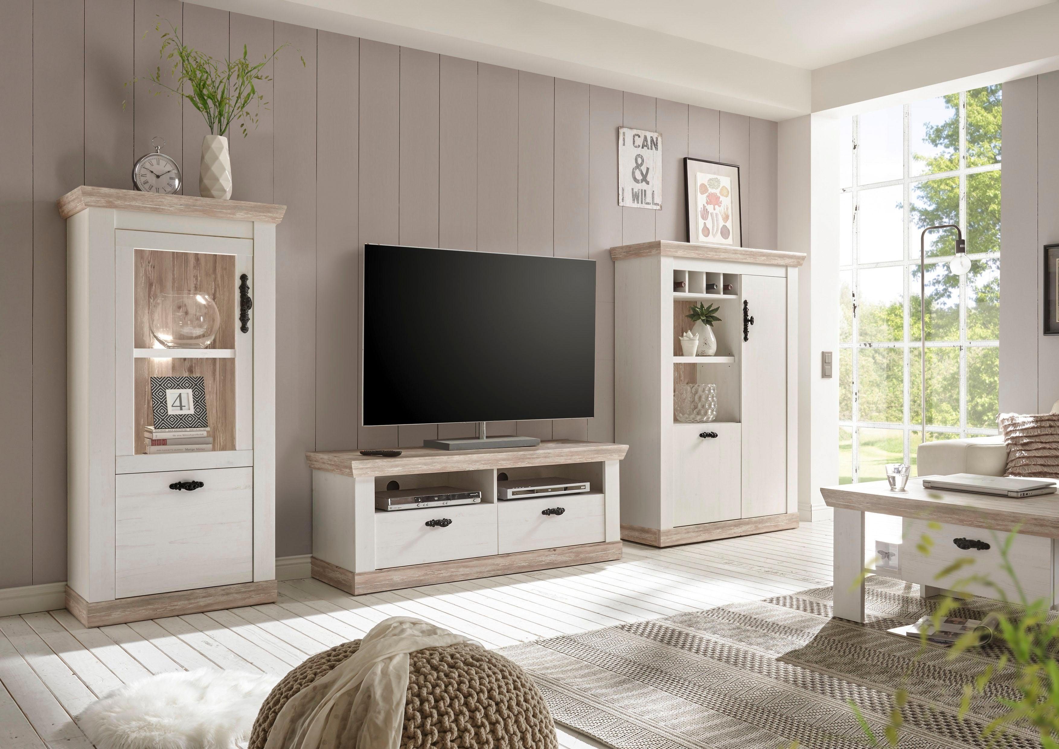 Home affaire Wohnwand Florenz, Anbauwand im Landhausstil, Komplettset mit M günstig online kaufen