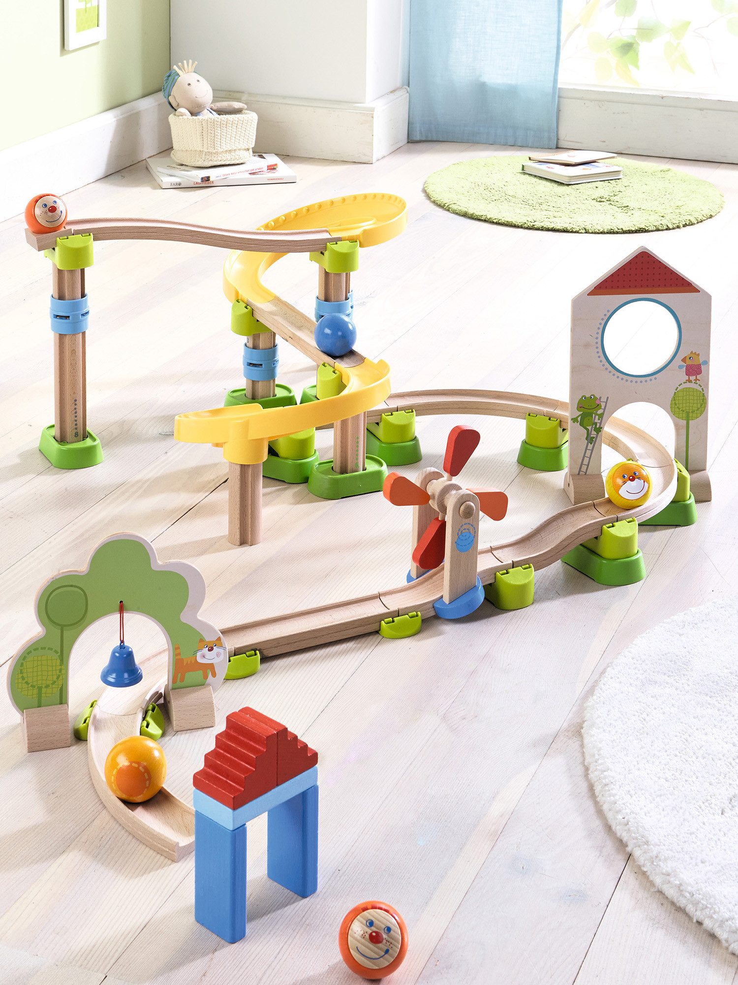 Haba Kugelbahn Kullerbü – Ergänzungsset Verbinder & Basis, unisex neutral