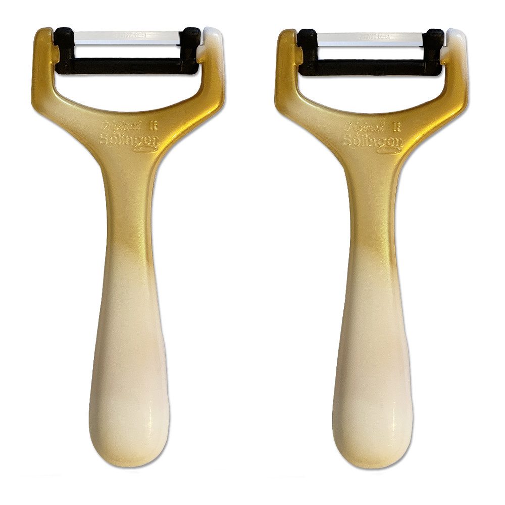 SMI Sparschäler Sparschäler Solingen Gemüseschäler Kartoffelschäler Universalschäler, (2-tlg., 2 tlg), Gold-Weiß