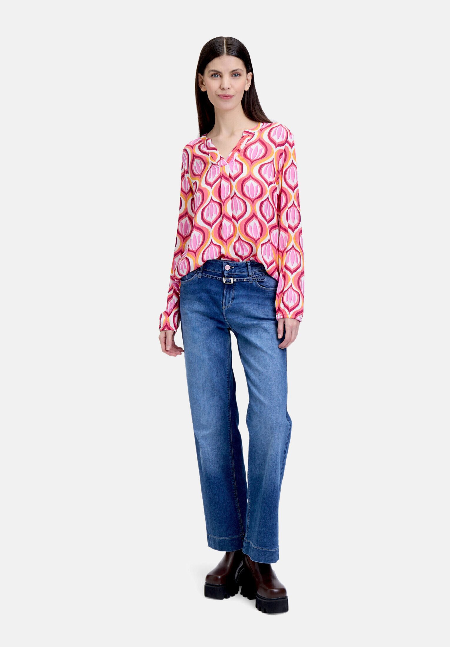 Cartoon Shirtbluse Damen mit Muster