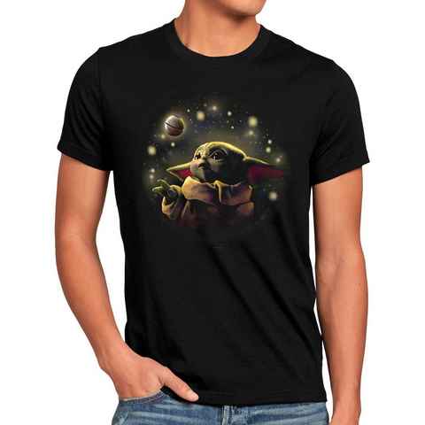 style3 Print-Shirt Herren T-Shirt The Baby yoda wars boba fett mandalorian andor star