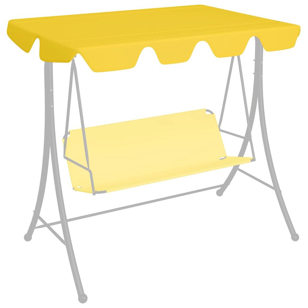 vidaXL Pavillon-Ersatzdach Ersatzdach für Hollywoodschaukel Gelb 188/168x145/110 cm, 248 x 186 cm