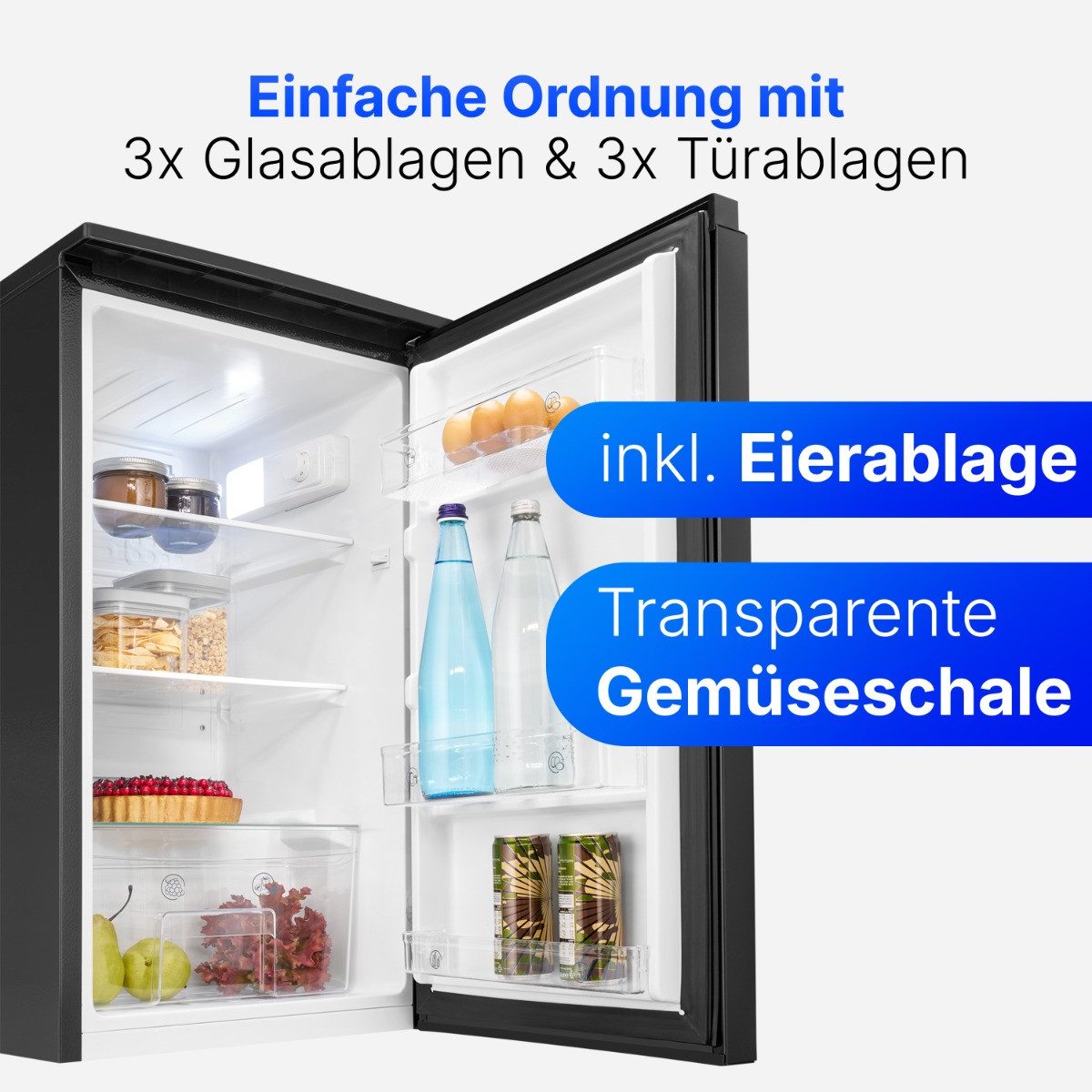 BOMANN Vollraumkühlschrank VS 7255, 83.5 cm hoch, 44,5 cm breit, Kühlschrank ohne Gefrierfach, Energieklasse E