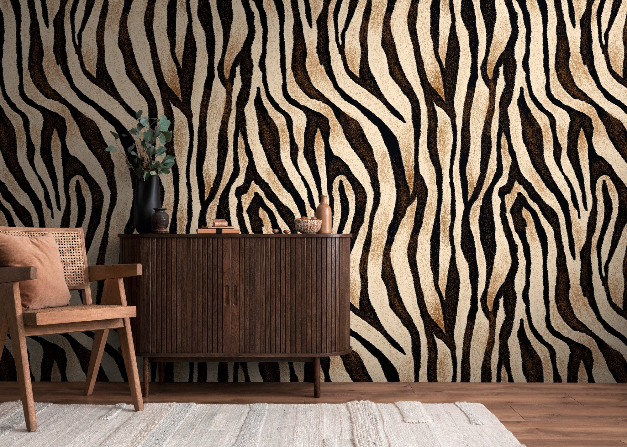 living walls Fototapete THE WALL III Fell Tapete Motivtapete Animalprint Ti günstig online kaufen