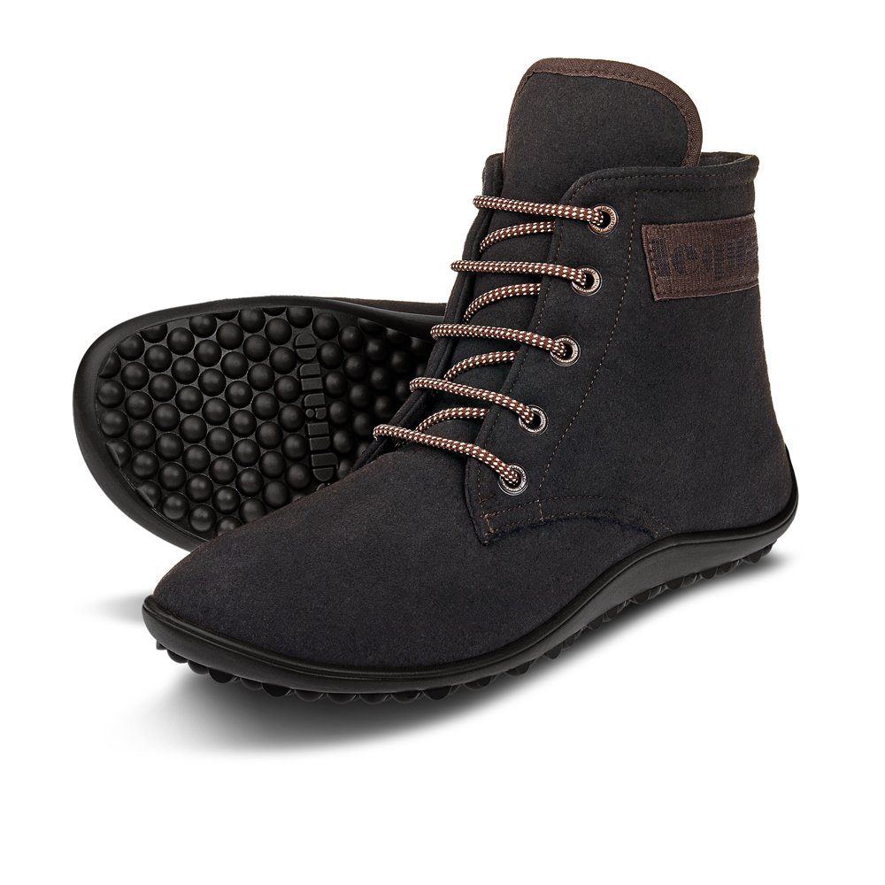 Leguano Chester dunkelbraun - der Barfußschuh für kältere Tage Barfußschuh