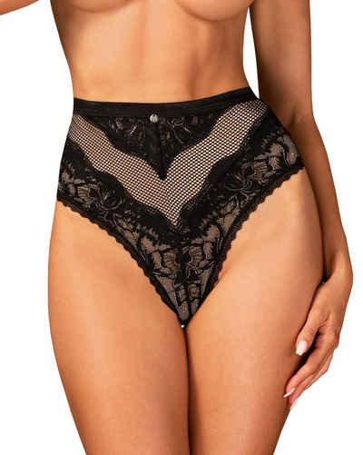 Obsessive Panty High-Waist-Panty Olvidia schwarz transparent elastisch (einzel, 1-St)
