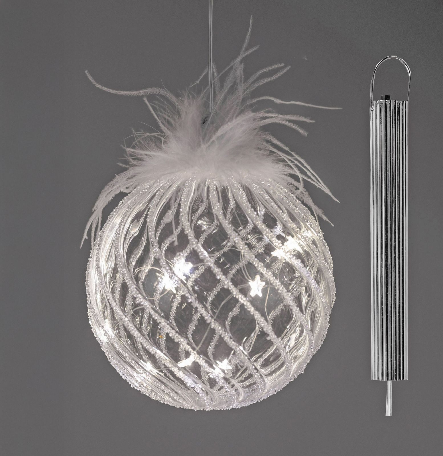 formano LED Dekolicht Weihnachtskugel LED mit Timer Glaskugel 15cm zum Häng günstig online kaufen