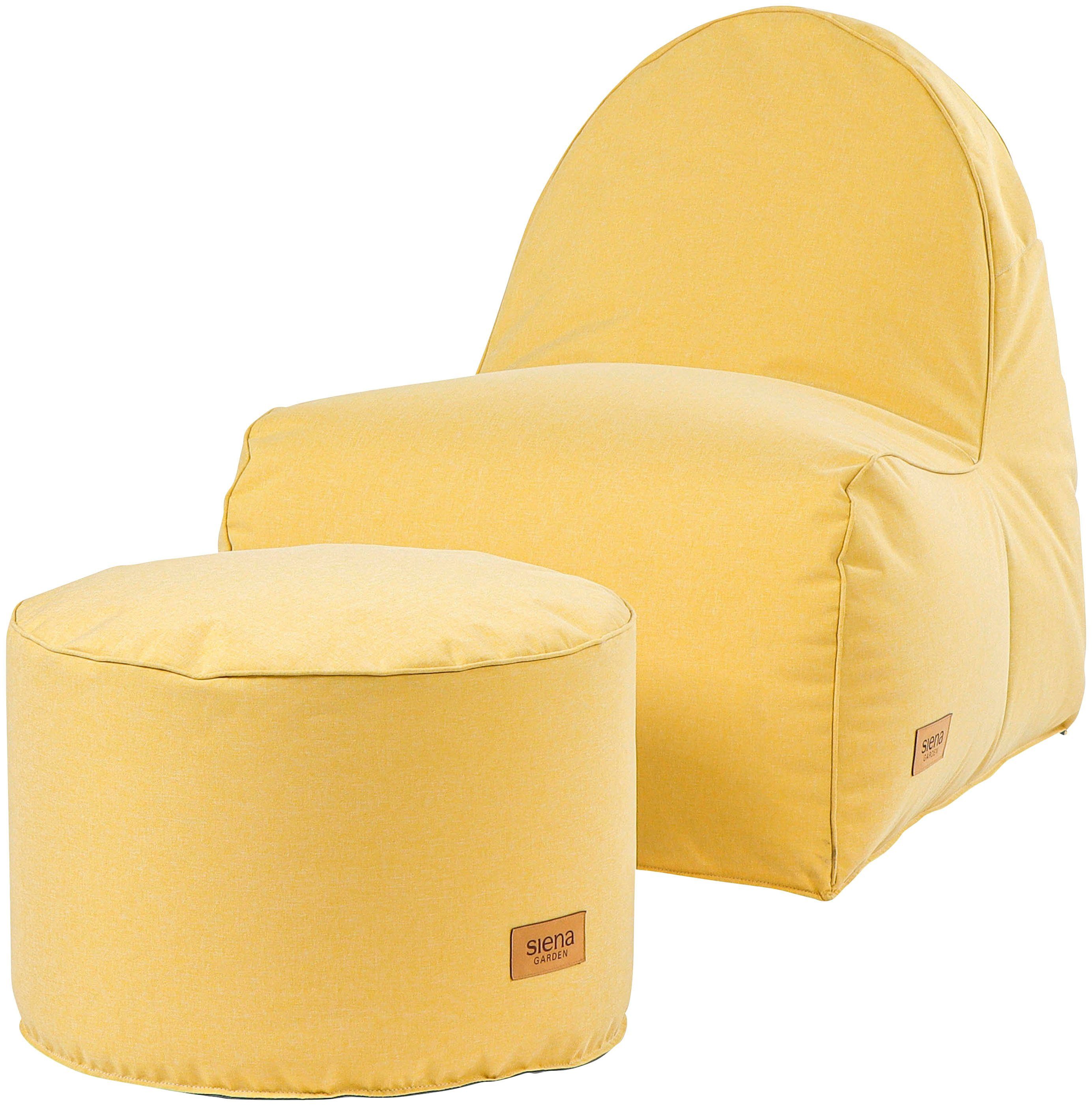 Siena Garden Sitzsack FLOW.U Round Ø60cm*H40cm, Indoor & Outdoor, in verschiedenen Farben erhältlich lemonjuice