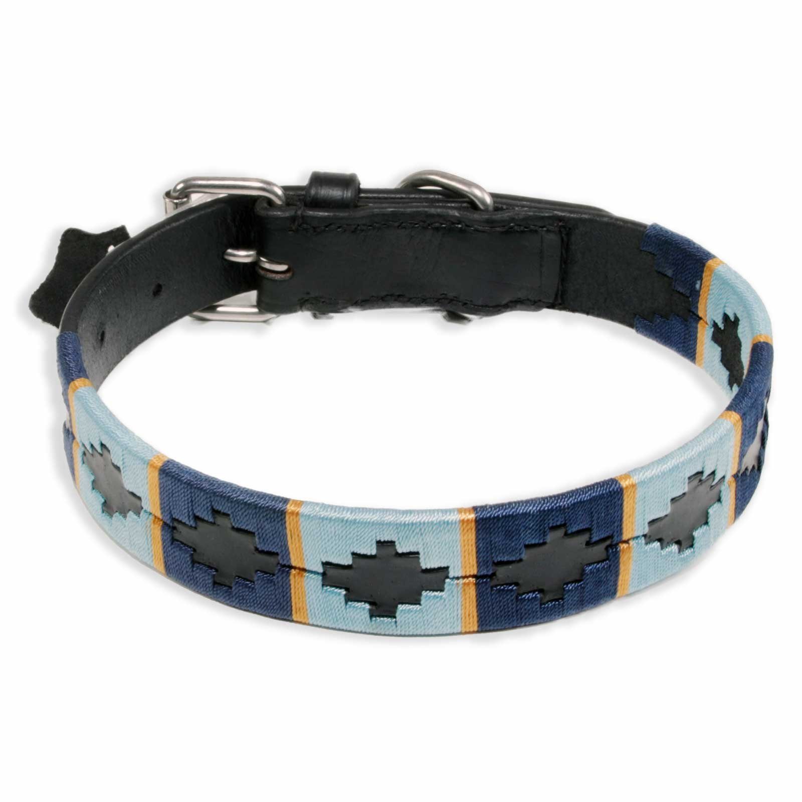 Monkimau Hunde-Halsband Hundehalsband Leder Halsband Hund Polo Design S-XS, Leder