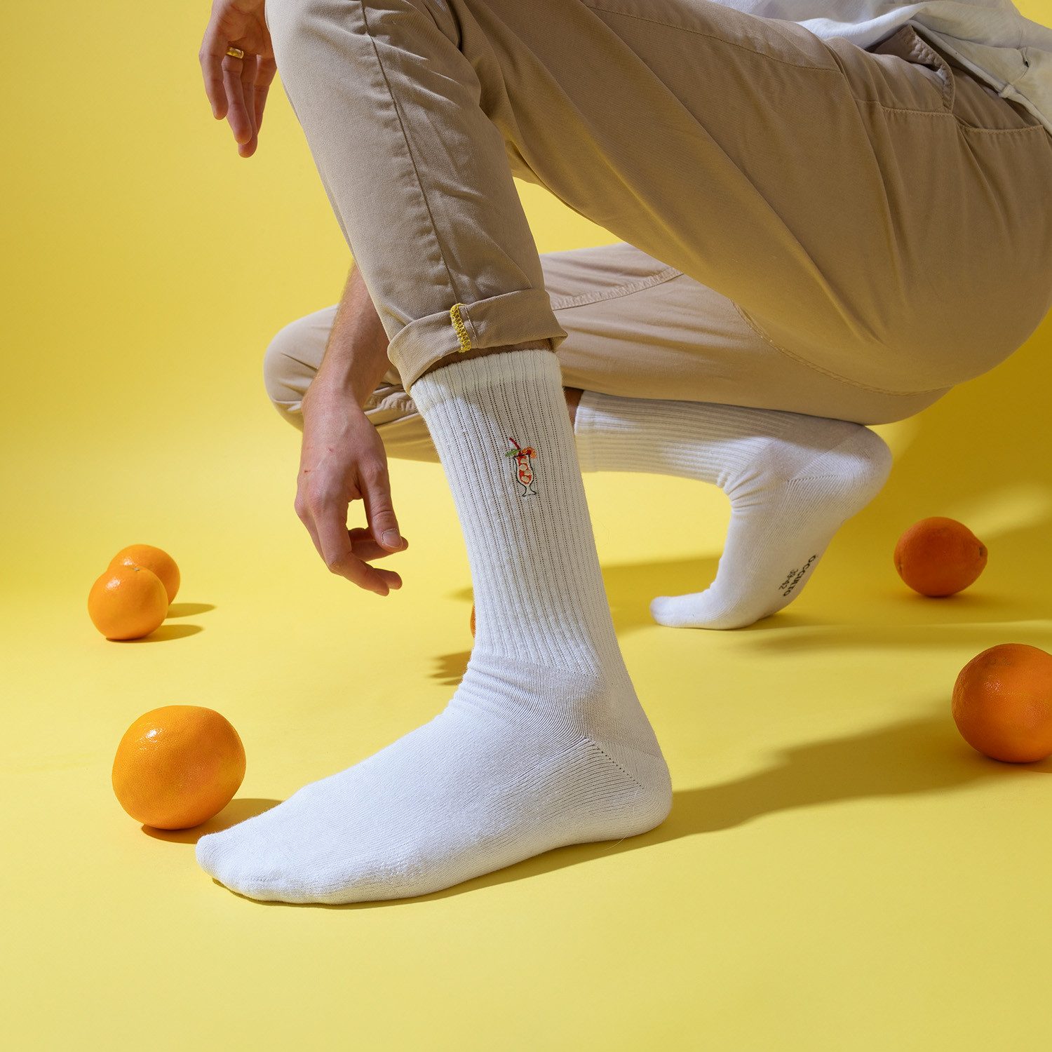 OCCULTO Basicsocken Damen & Herren Motiv Tennissocken 3er Pack (Modell: Robin) (3-Paar)
