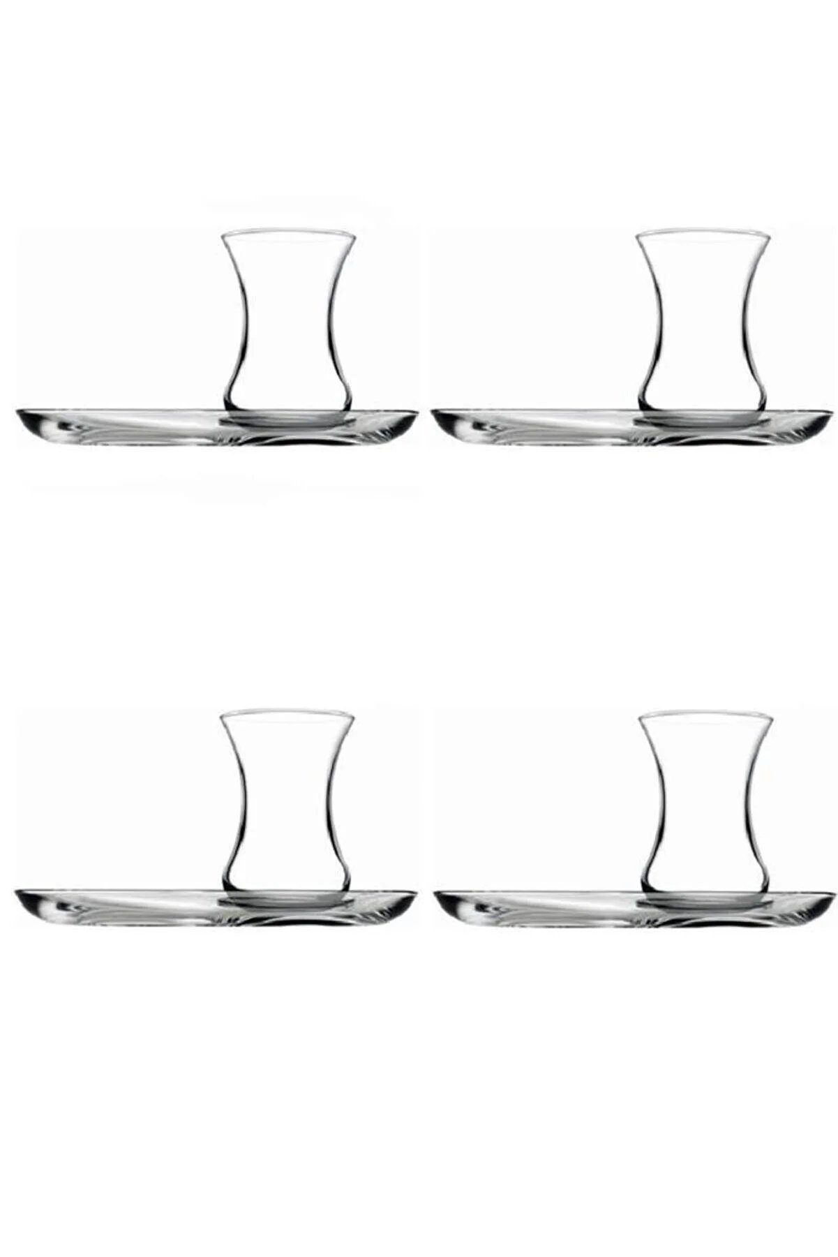 Begrenzter Lagerbestand verfügbar Pasabahce Teeservice 4er set 2x 2x 125ml transparent (4-tlg) Teeglas UntertasseTeeglas 