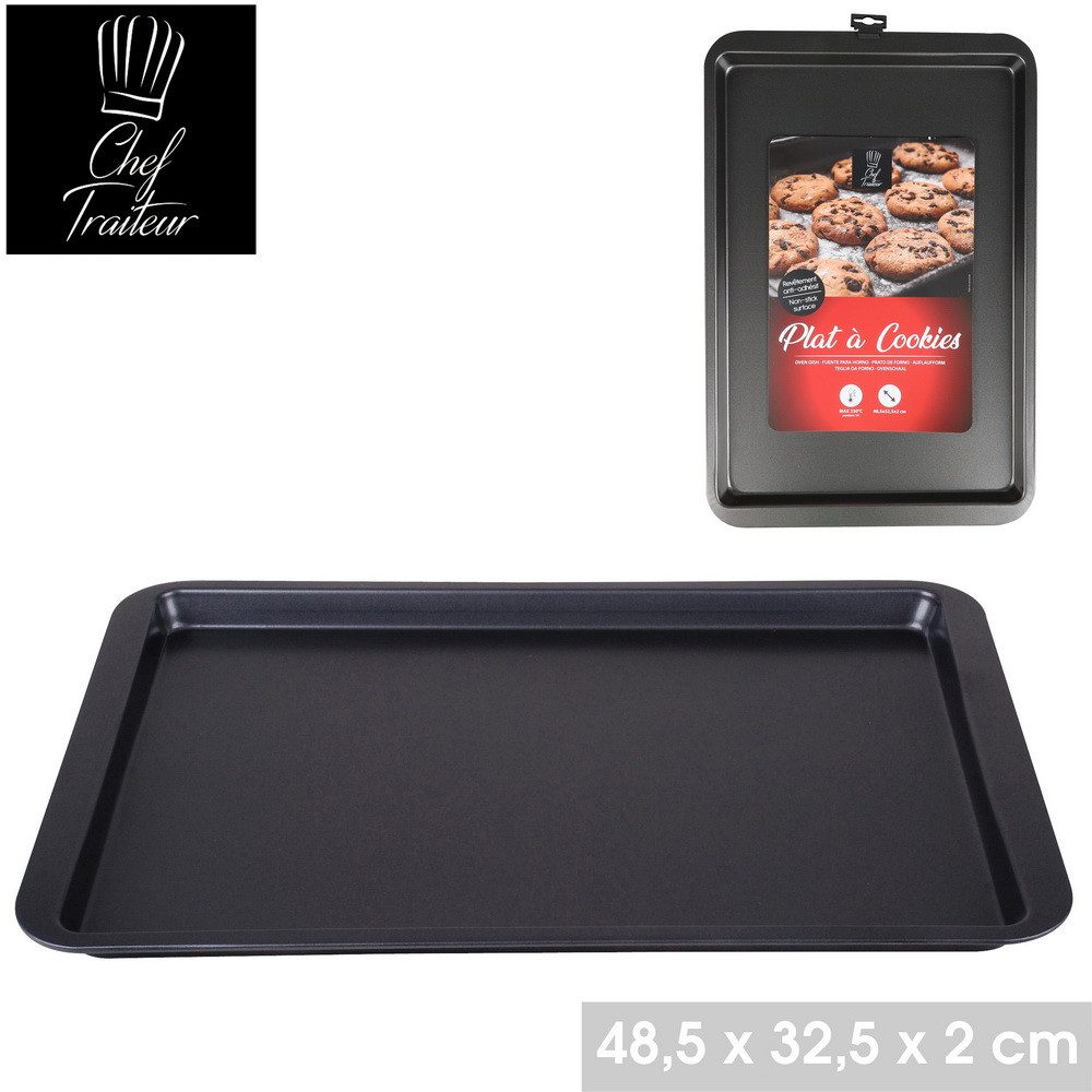 Urban Living Backblech XXL Keksblech Pizzablech Kuchenblech Plätzchenblech, antihaftbeschichtetes Backofenblech Antihaft-Ofenblech