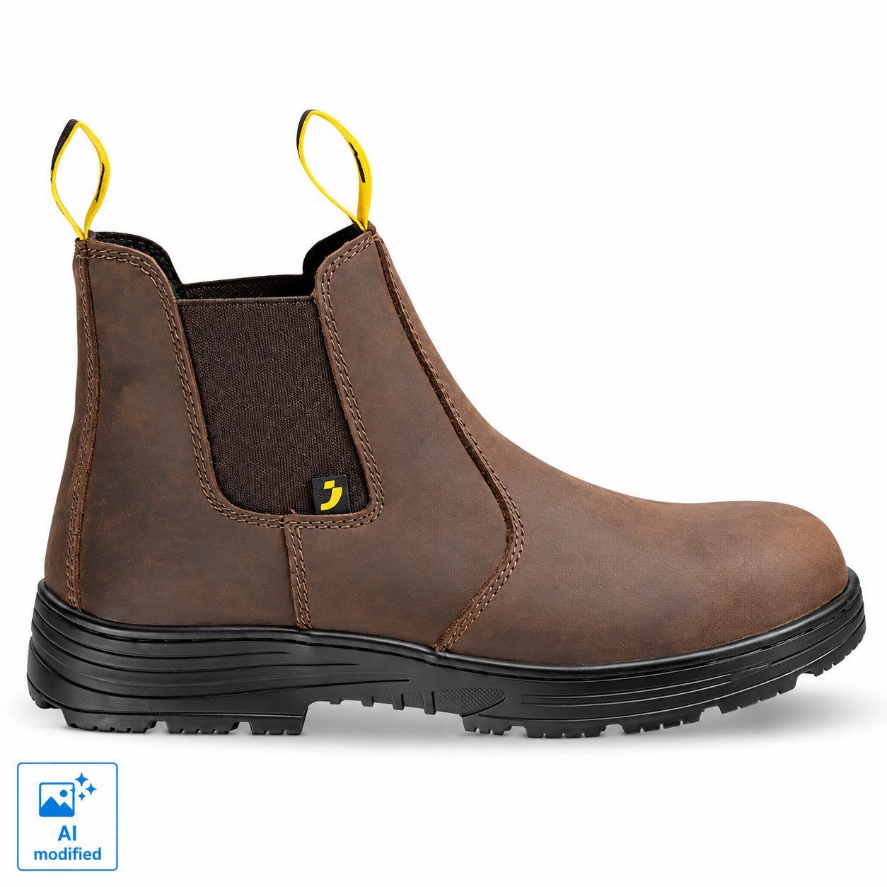 Safety Jogger Works JACKMAN S3 Sicherheitsstiefel Chelsea Boots Leder Stahlkappe Stiefel Stahlkappe 200 Joule, wasserdicht, rutschfest