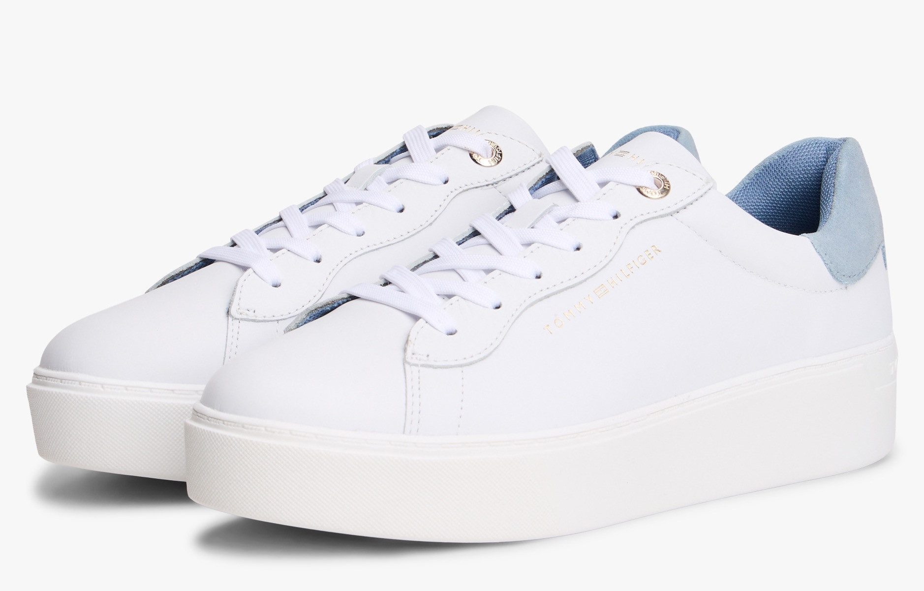 Tommy Hilfiger CHIC PLATFORM CUPSOLE SNEAKER Plateausneaker, Freizeitschuh, Halbschuh, Schnürer mit schönem TH-Logoelement