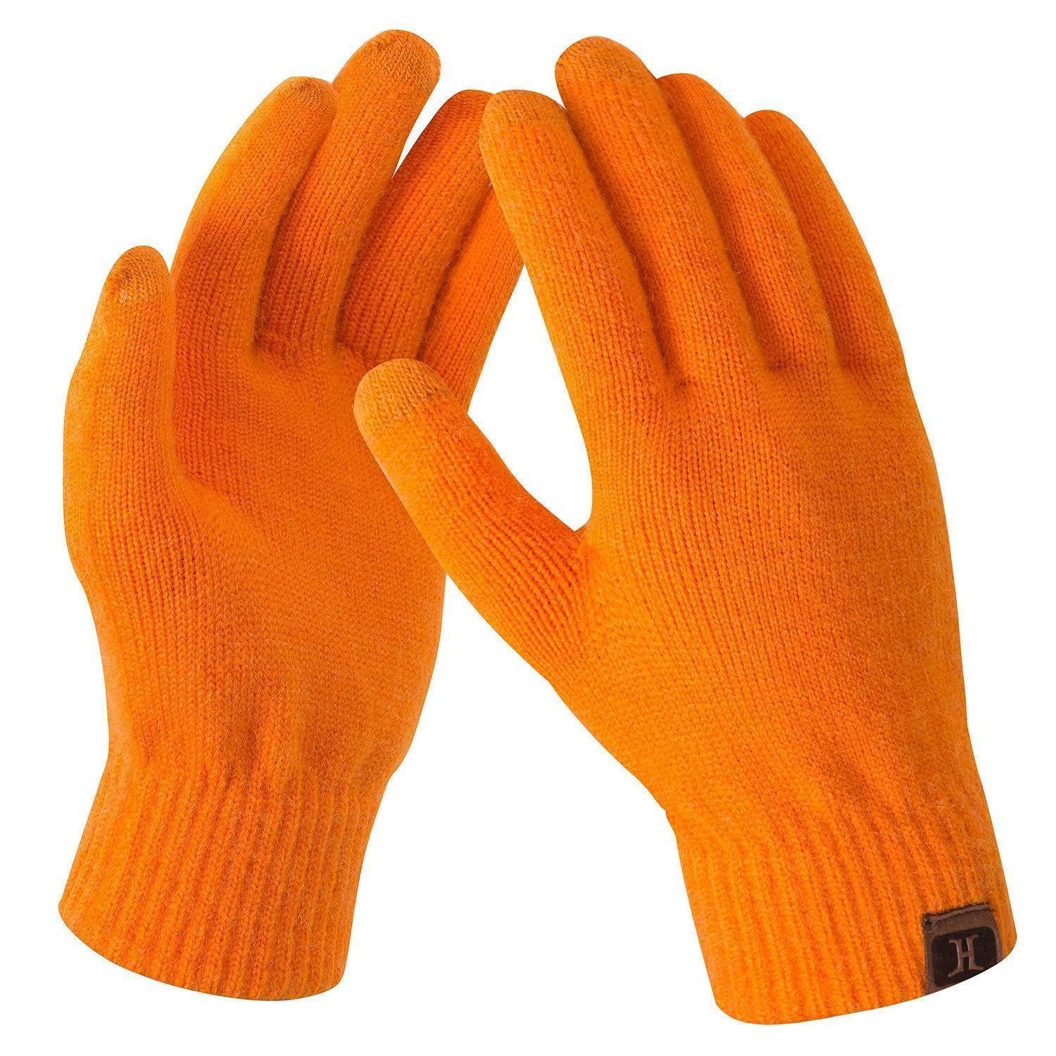 LuxusKollektion Laufhandschuhe Handschuhe Damen Winter Touchscreen Orange (1-St)