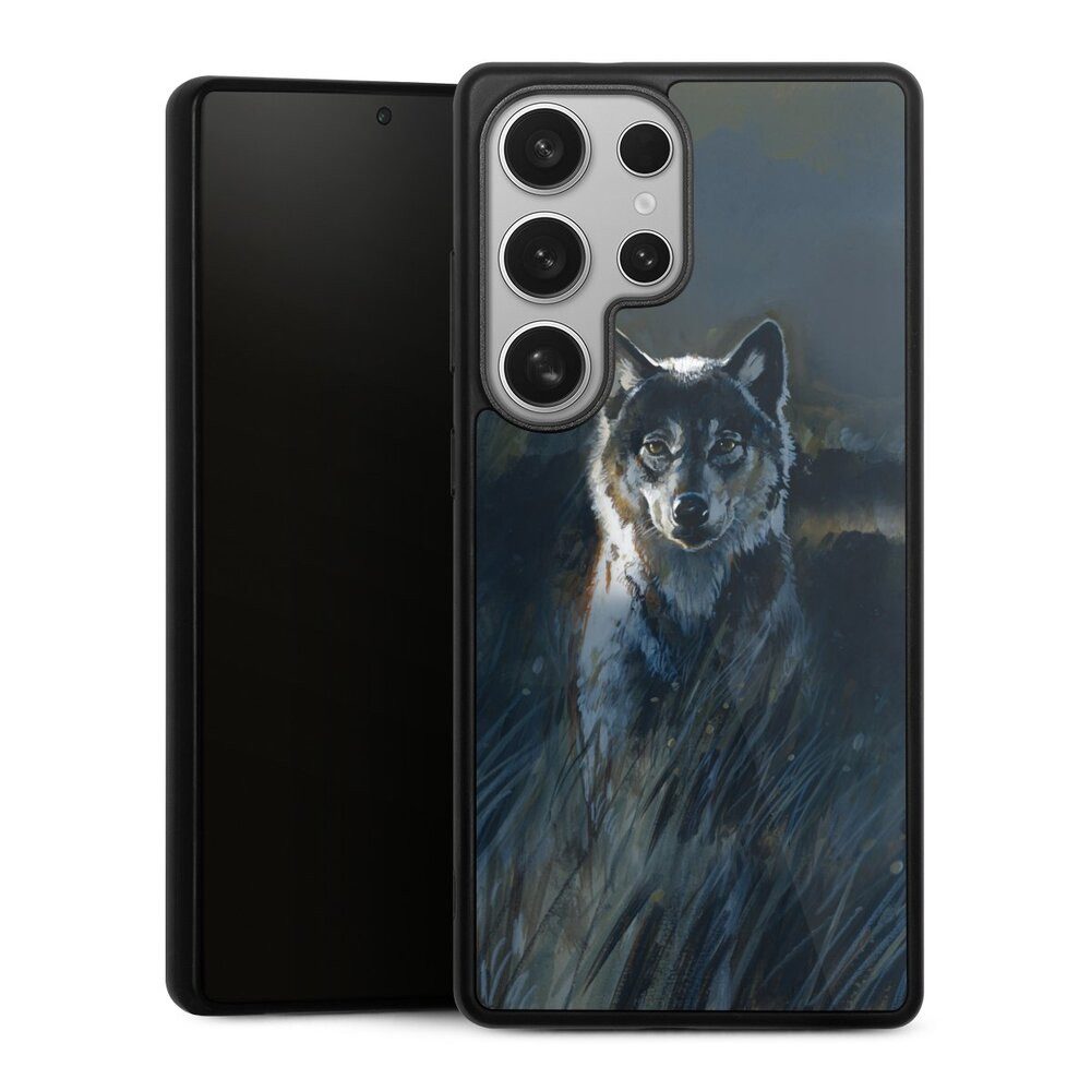 DeinDesign Handyhülle Wolf Natur Malerei Wolf 2, Samsung Galaxy S25 Ultra Gallery Case Glas Hülle