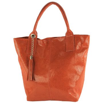 modamoda de Schultertasche T248, Echtleder Handmade in Italy