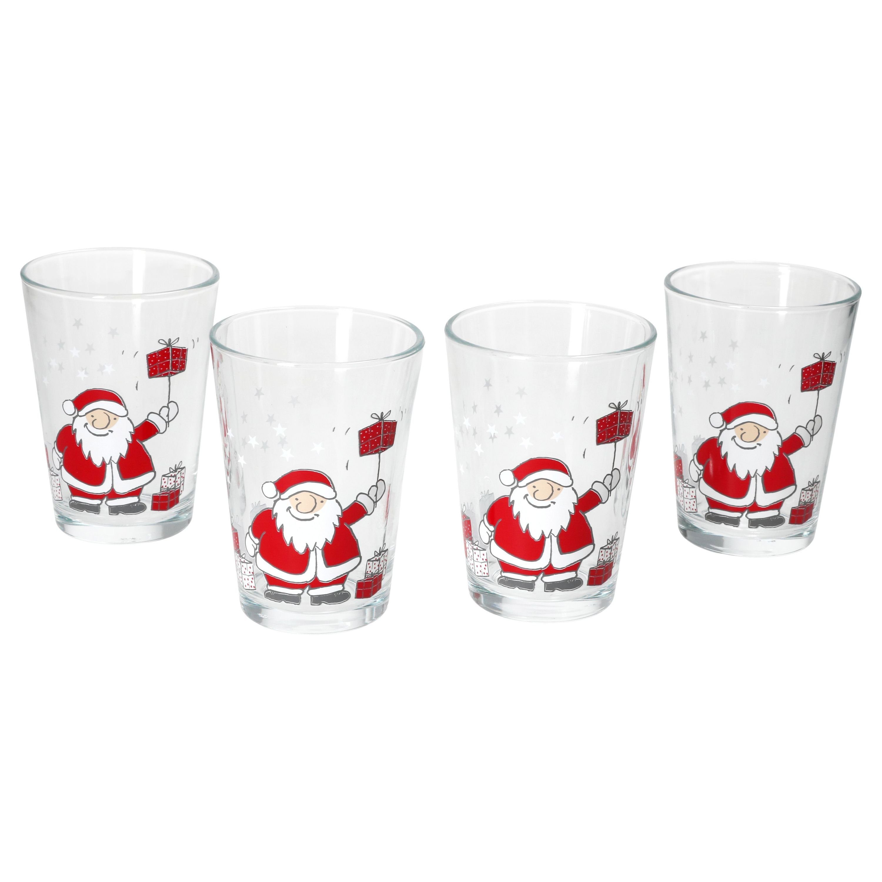 MamboCat Glas Ritzenhoff Santa Family Winter 4x Glühweingläser 240ml H11cm, Glas