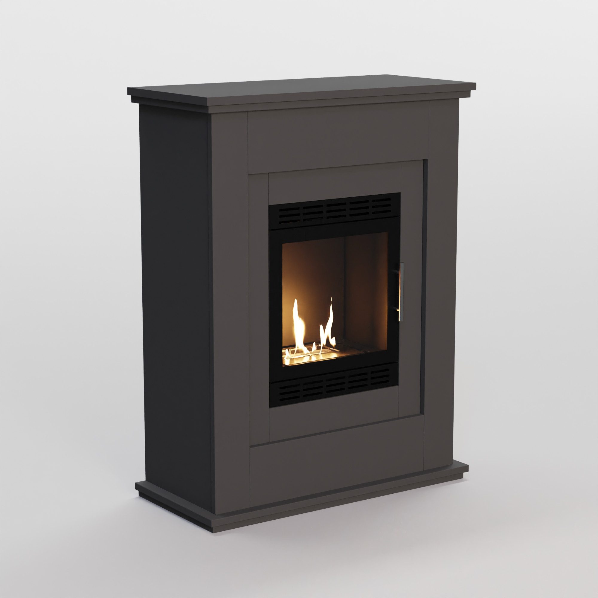 GLOW FIRE Echtfeuer-Dekokamin Skien Vision Ethanol Kamin, Bioethanol Kamin mit 3h Brenndauer, Heizleistung bis 2KW
