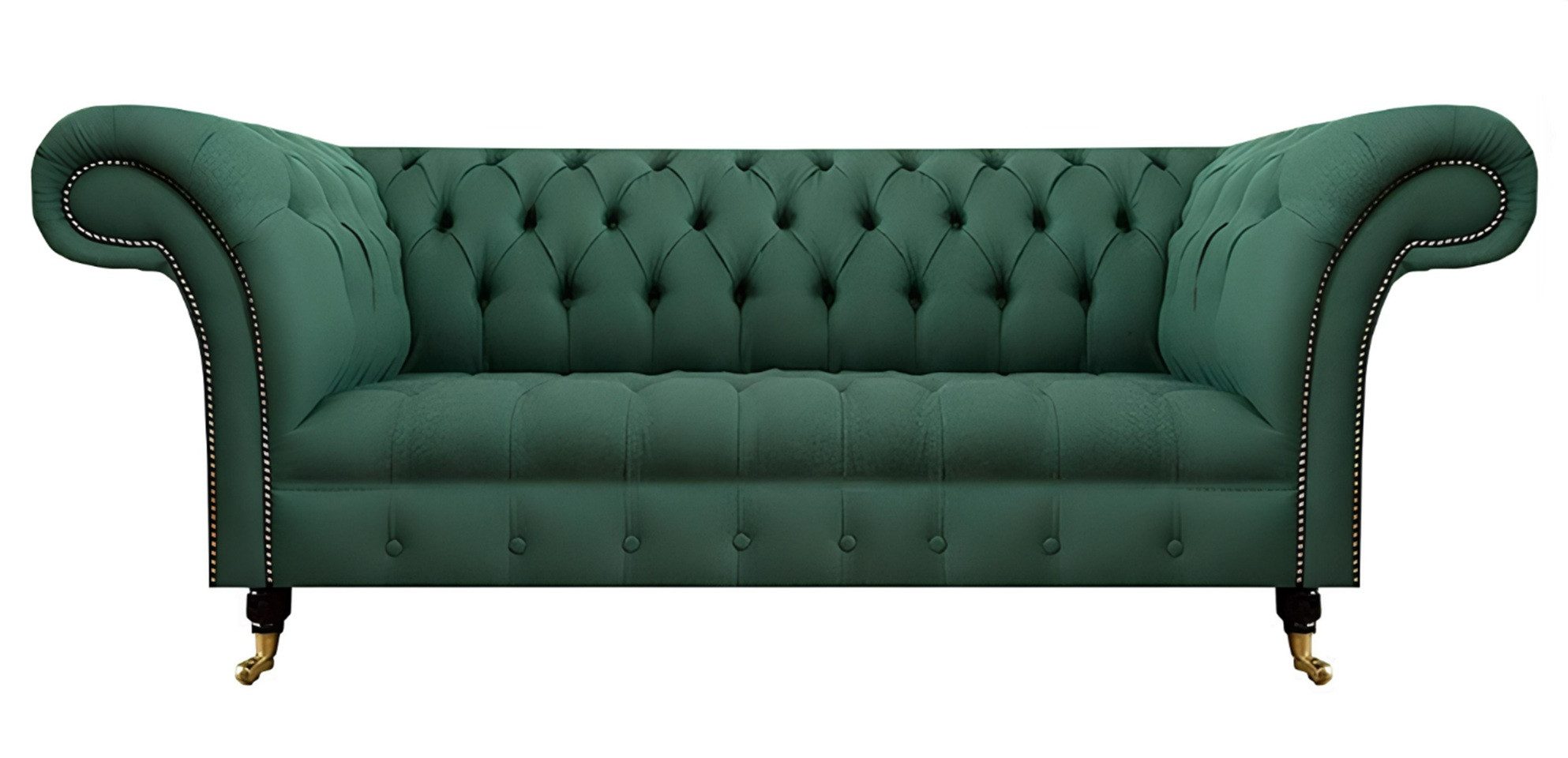 Xlmoebel Chesterfield-Sofa Neues Grün Luxus für drei Personen im Wohnzimmer, 1 Teile, Hergestellt in Europa