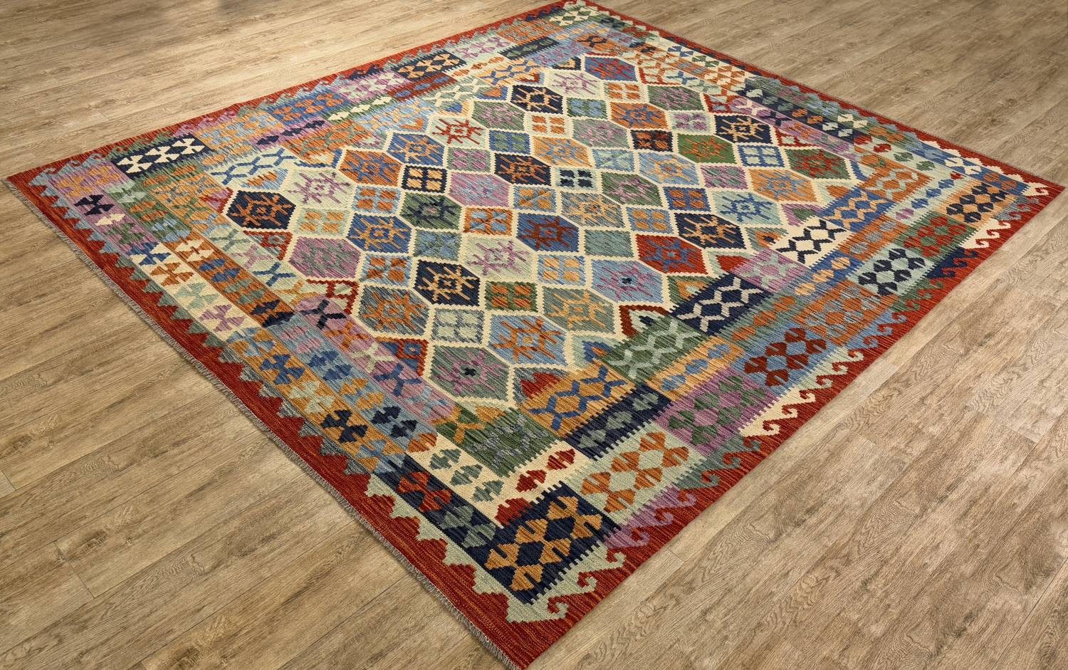 Rug Studios Teppich KELIM ORIGINAL HANDGEARBEITET, Rechteckig, Höhe: 5 mm, Handgefertigt, 250 x 290 cm, Multi