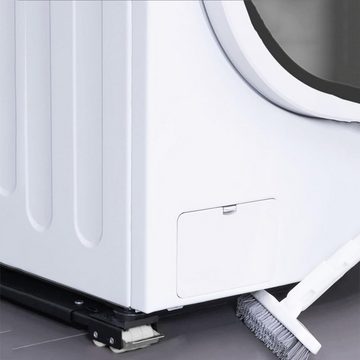 VOSSBACH Waschmaschinenuntergestell Waschmaschinen Untergestell Trockner Kühlschrank Podest Sockel, Schwarz mit Rollen und Bremse Belastung: 300 kg