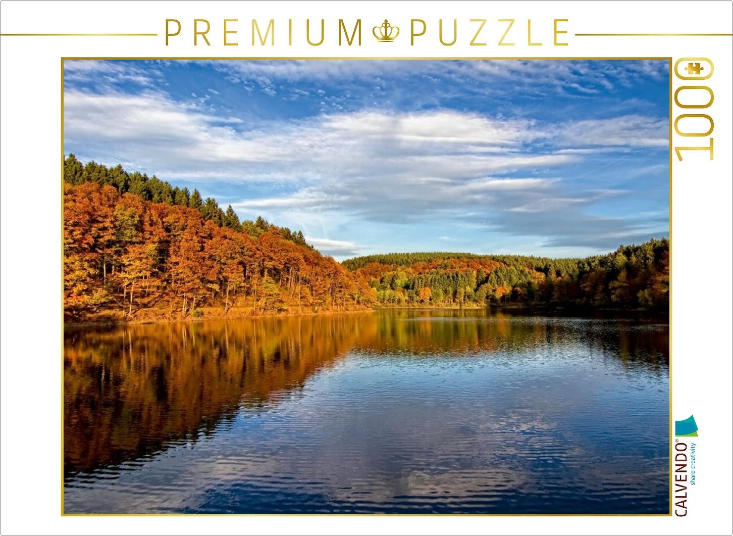 Puzzle CALVENDO Puzzle Jubach, Talsperre Kierspe 1000 Teile Lege-Größe 64 x 48 cm Foto-Puzzle Bild von Detlef Thiemann