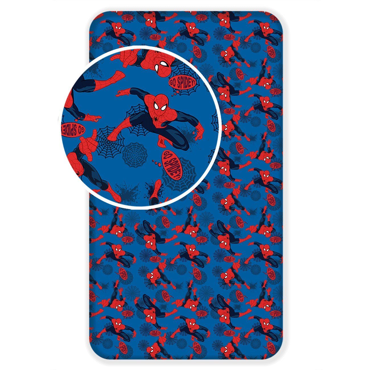 Spiderman Spannbettlaken Spider Man Spannbettlaken Größe: 90 x 200 cm 100 % günstig online kaufen