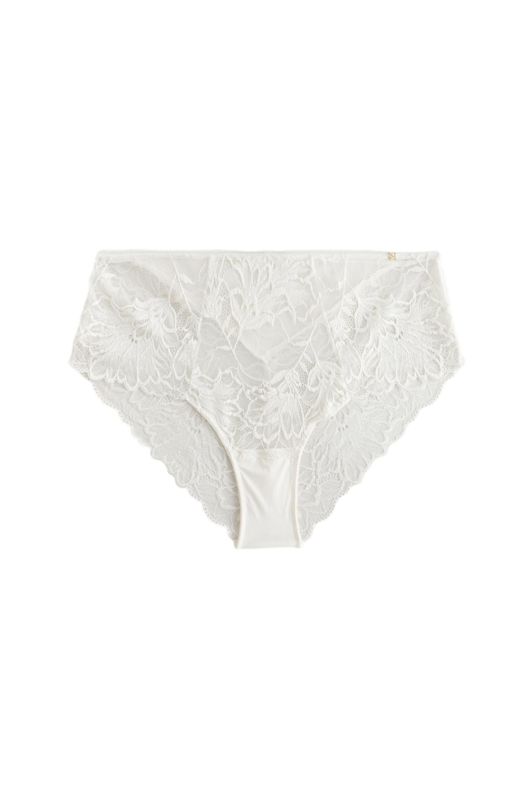 Midislip Slips aus Spitze und Mikrofaser - Slips