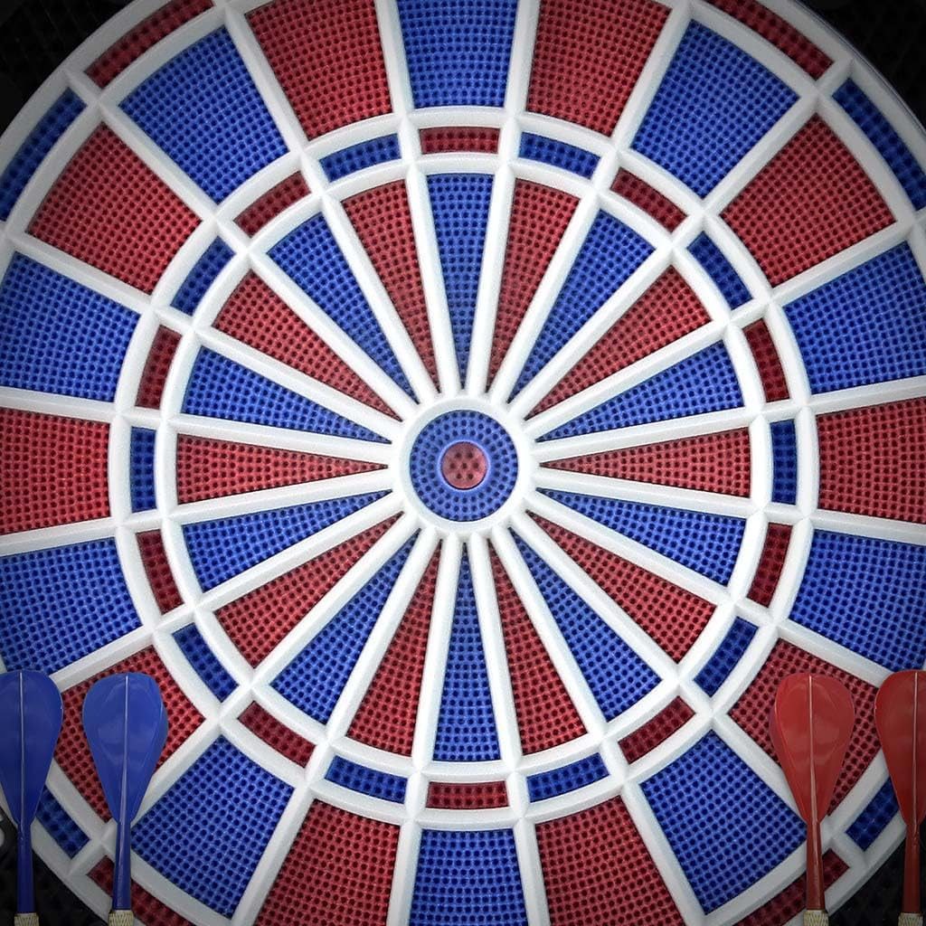 Carromco Zielscheibe Dartscheibe elektronisch Striker-401 – Softdartboard, Dart, 34 Spiele & 584 Spielvarianten (inkl. Cricket)