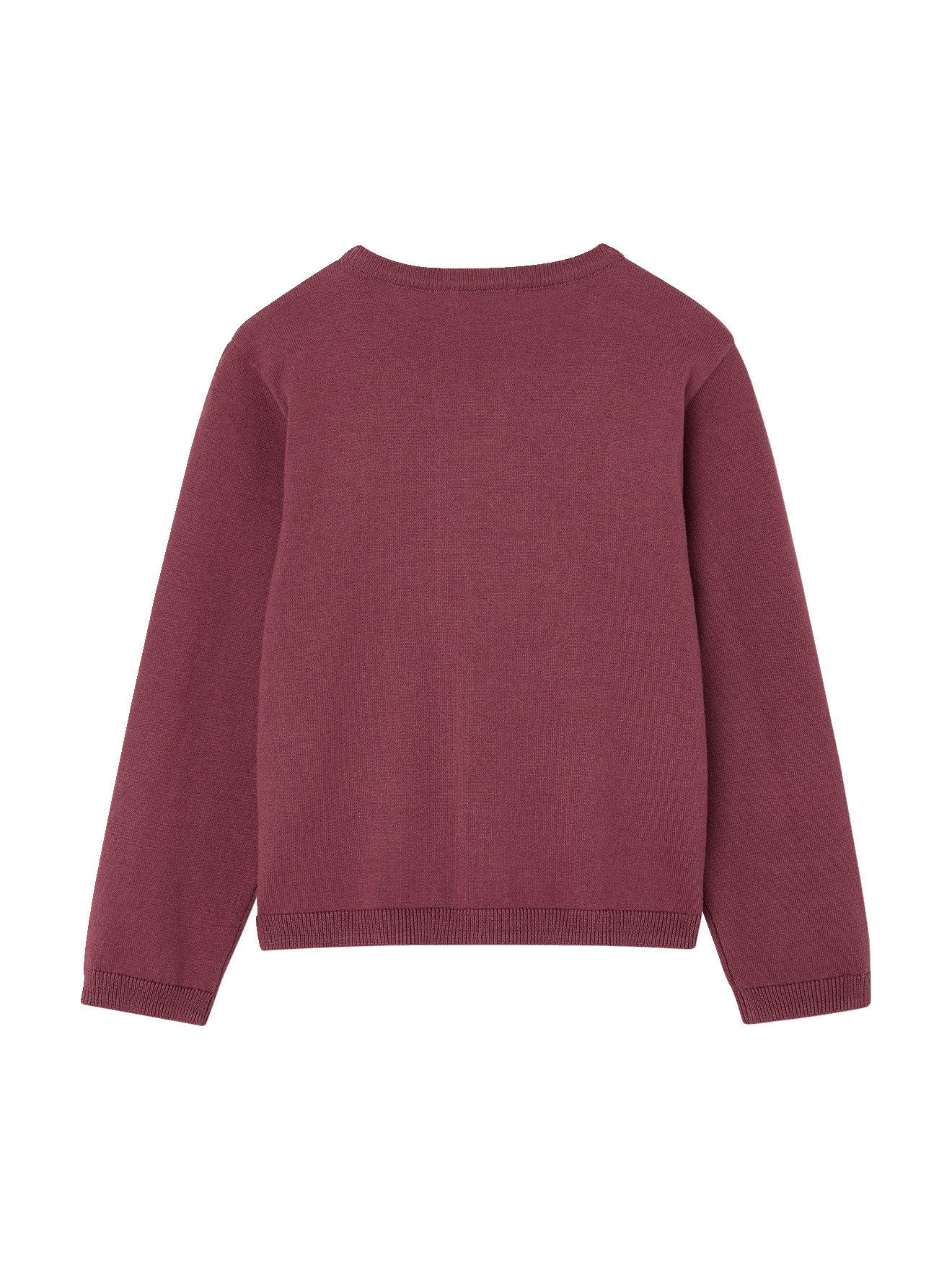 vertbaudet Strickjacke Mädchen Strickjacke BASICS Runder Ausschnitt, Knopfverschluss
