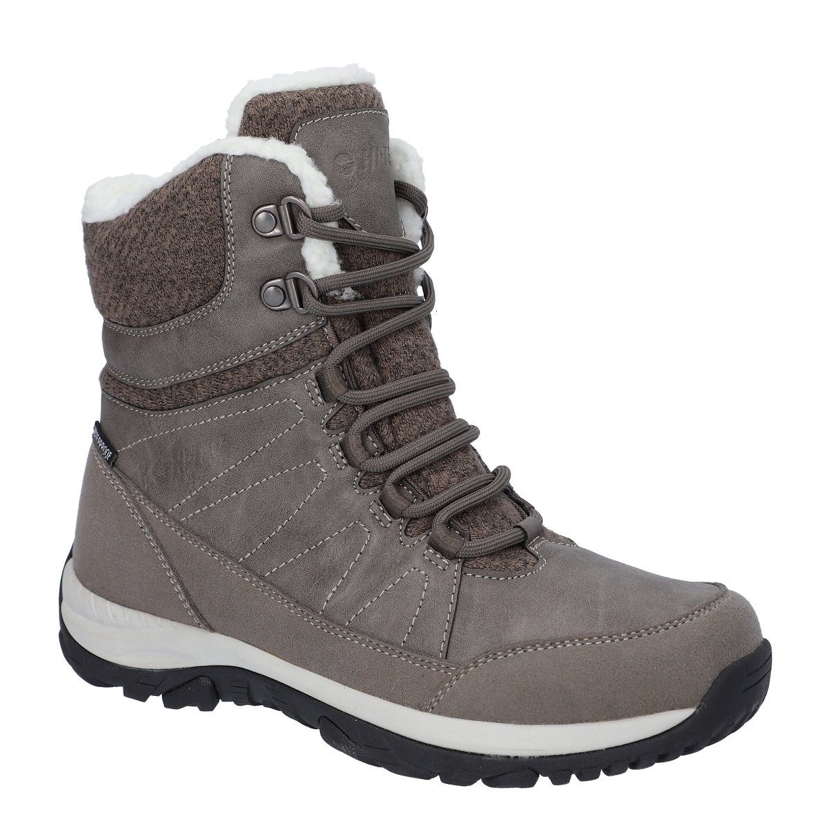 Hi-Tec Winter-Wanderschuhe Riva Mid WP (wasserdicht, gefüttert) beigegrau Winterstiefel