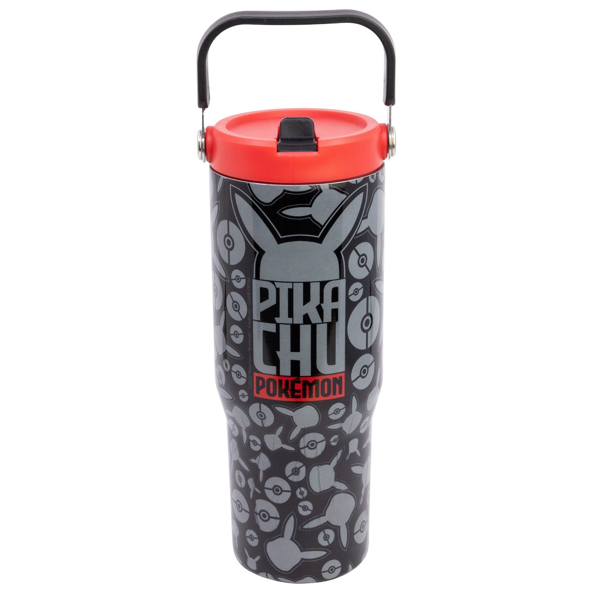 POKÉMON Coffee-to-go-Becher Pokemon Pikachu Edelstahl XL Iso Kaffeebecher Thermobecher To-Go, 1-tlg., Edelstahl, 860 ml