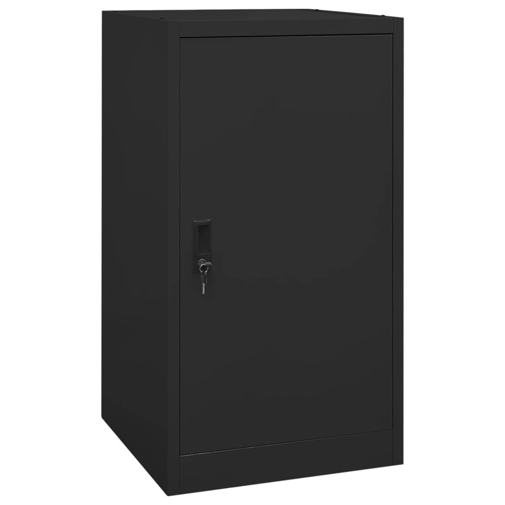 furnicato Stauraumschrank Sattelschrank Schwarz 53 x 53 x 105 cm mit abschließbarer Tür (1-St)