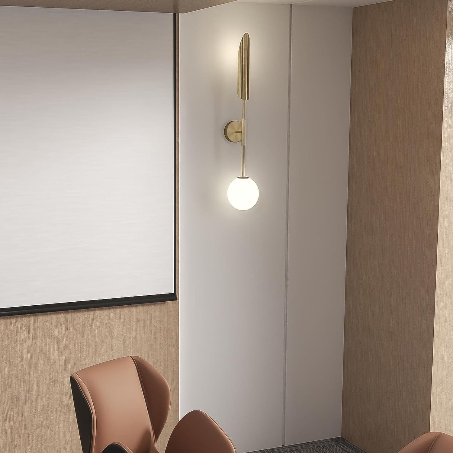 Vivitar LED Wandleuchte Gold Metall & Glas – Retro Design mit kalt/warm/neutralweißem Licht, 21W, LED wechselbar, flimmerfrei & augenschonend – Elegante Wandlampe für Wohnzimmer