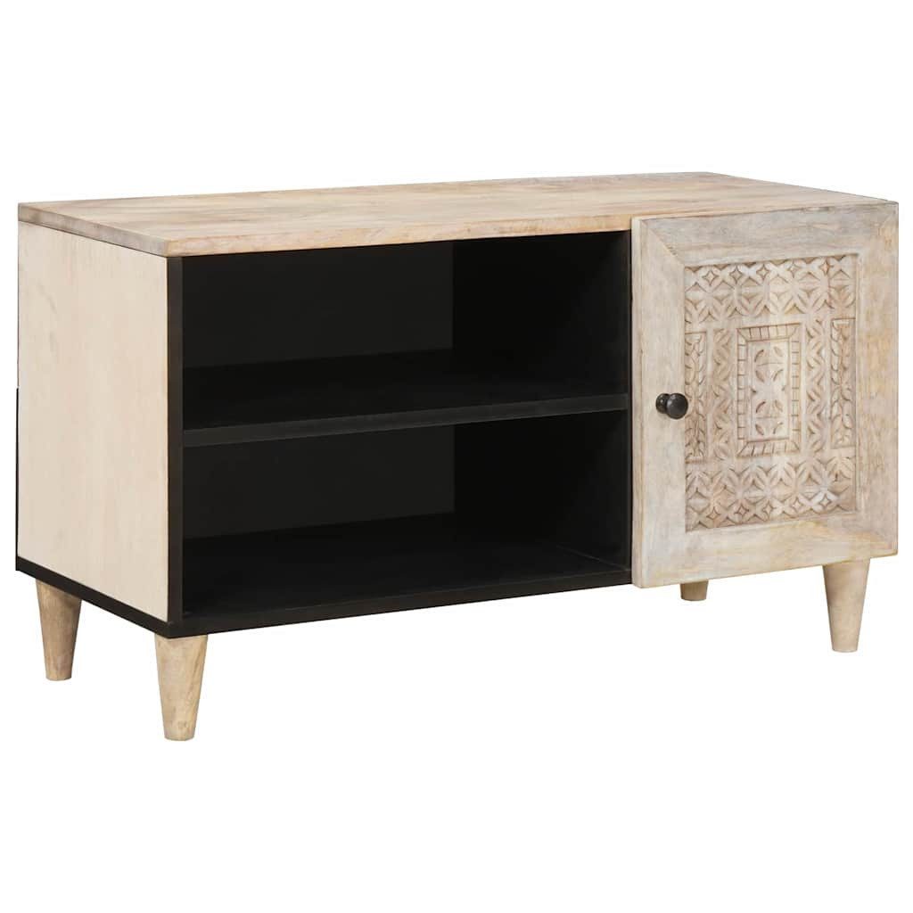 vidaXL TV-Schrank TV-Einheiten mit Regal Weiß 80 x 33 x 46 cm Holzwerkstoff (1-St)