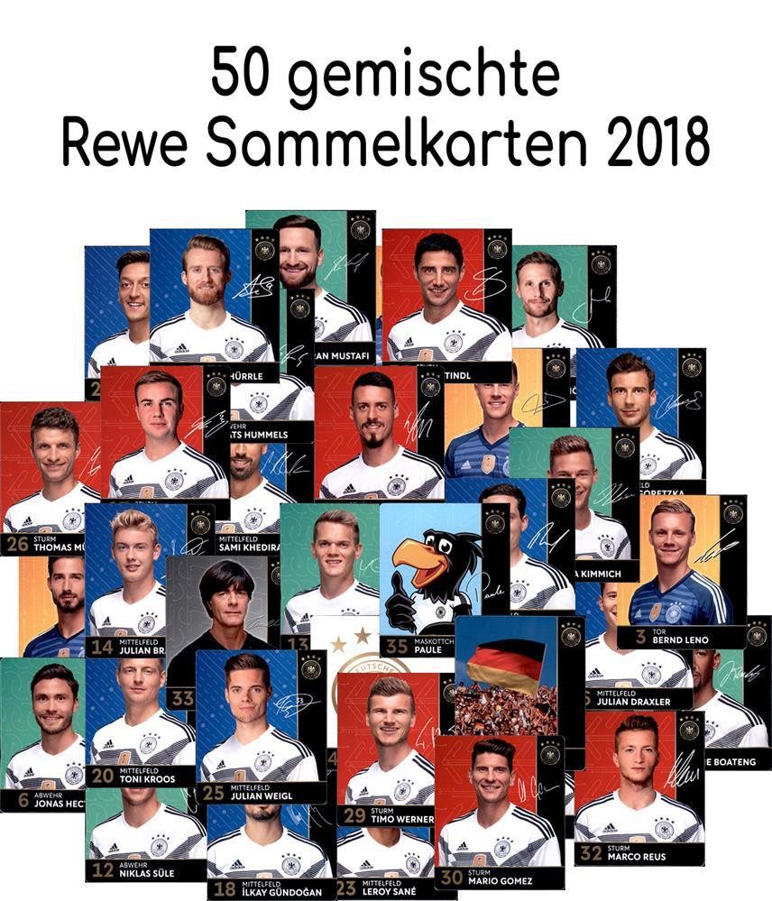 REWE Sammelkarte WM 2018 REWE Карточки - 50 gemischte Karten