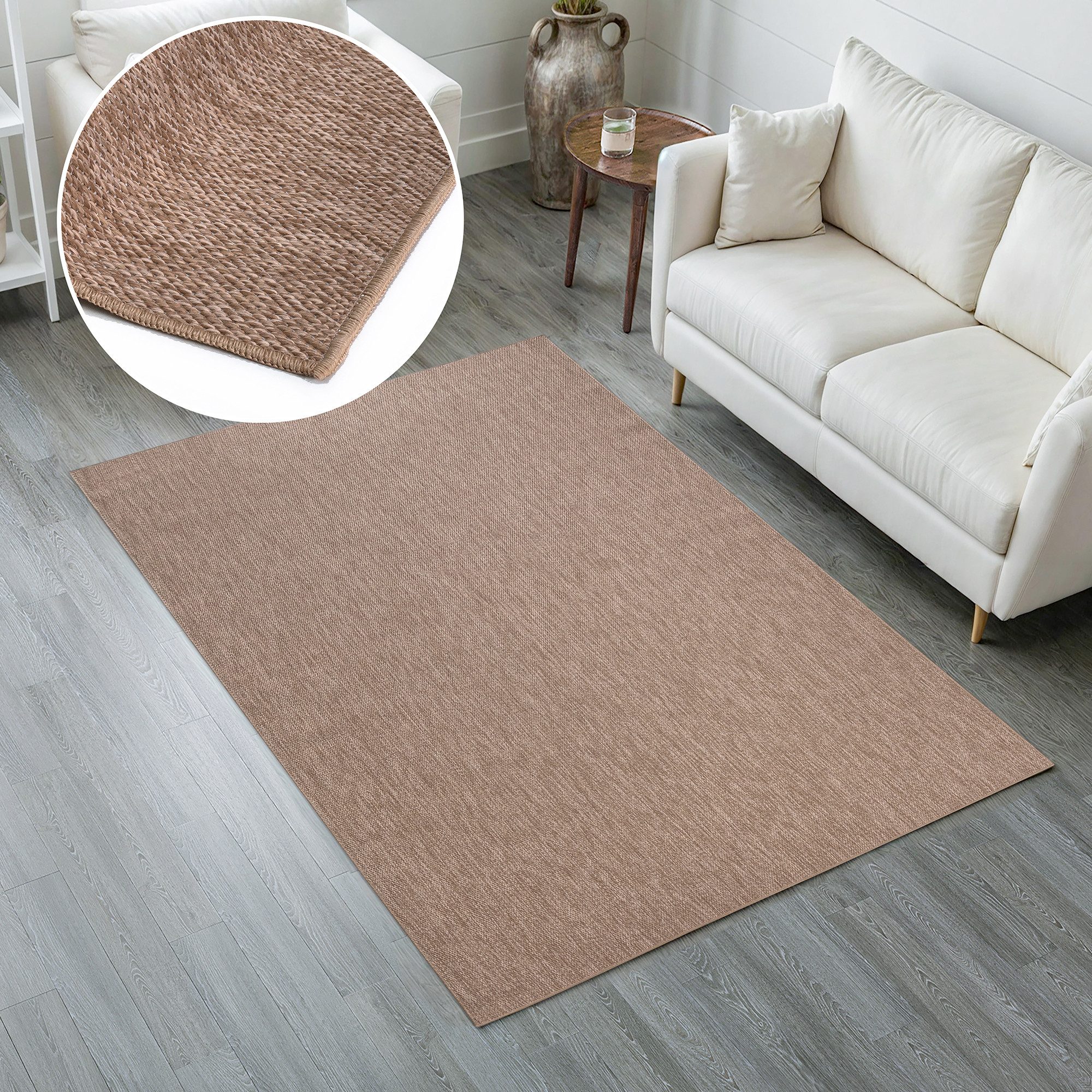 my home Teppich Kian, rechteckig, Höhe: 3 mm, Sisal-Optik, Flachgewebe, In- günstig online kaufen