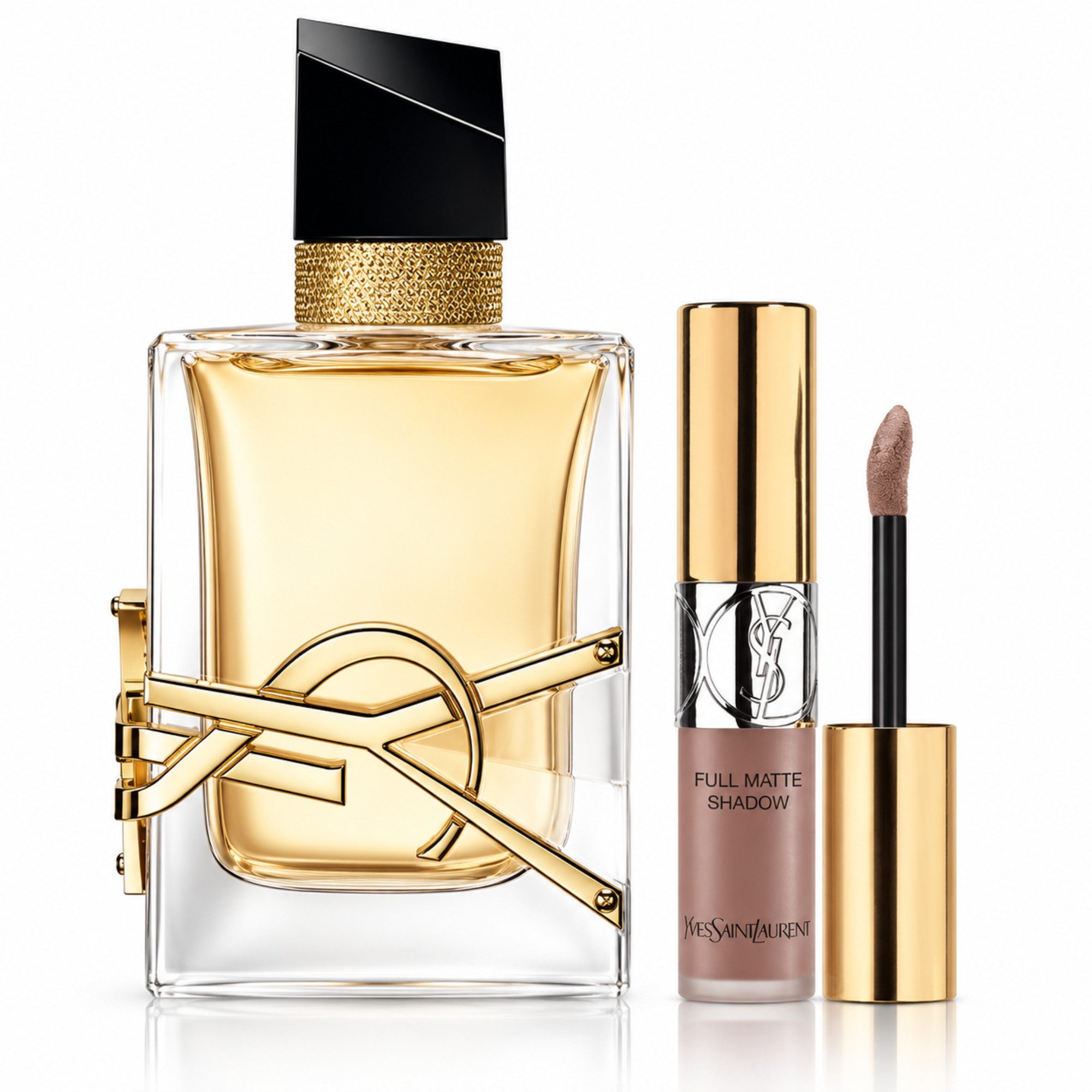 YVES SAINT LAURENT Duft-Set Libre EdP 90 ml inkl. Full Matte Shadow 03 Tantalizing Taupe 4,5 ml, 2-tlg., Couture Beauty-Duo aus Duft & mattem Liquid Eyeshadow