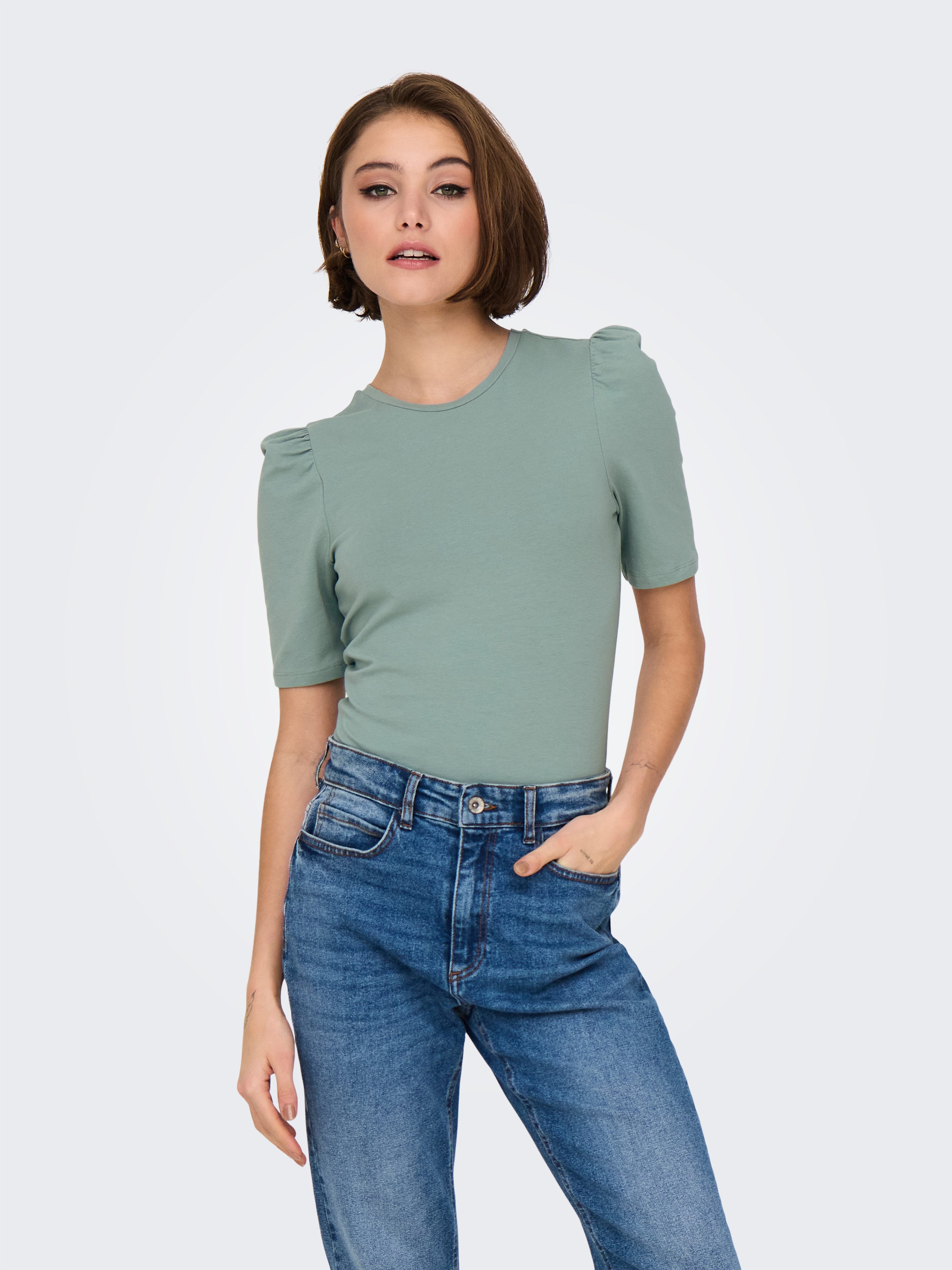 ONLY Kurzarmshirt ONLLIVE LOVE 2/4 PUFFTOP JRS NOOS günstig online kaufen