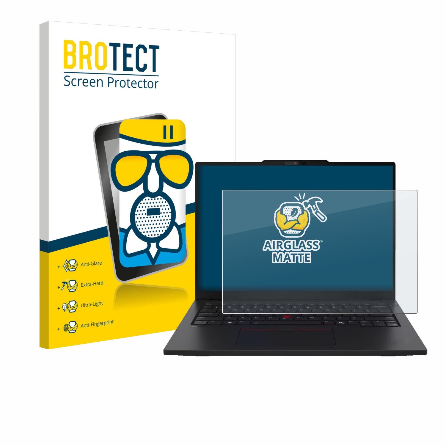 BROTECT Displayschutzglas Folie für Lenovo ThinkPad L13 Gen 6, Schutzfolie Glas Panzer Display Schutz matt